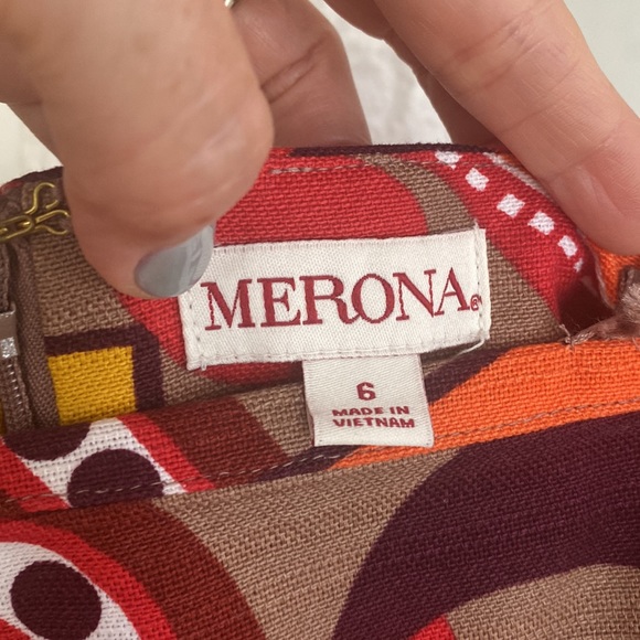 Strapless retro print dress. Merona Collection for Target. Size 6 - Picture 4 of 4